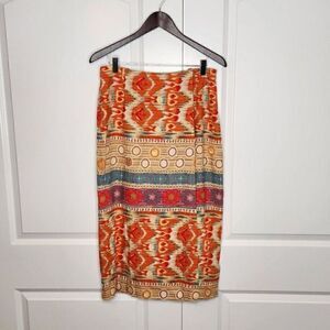 Evan-Picone Bohemian Faux Wrap Midi Skirt